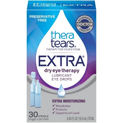 TheraTears Extra Dry Eye Therapy Preservative Free Lubricant Eye Drops - 30ct