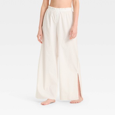 Women's Poplin Dot Pajama Pants - Colsie™ White S