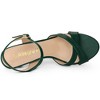 Allegra K Women's Adjustable Ankle Buckle Strap Kitten Heel Sandals - 4 of 4