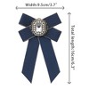 INSPIRE CHIC Women's Ribbon Brooch Elegant Bowtie Rhinestone Bow Ties for Uniform Dress - 2 of 4