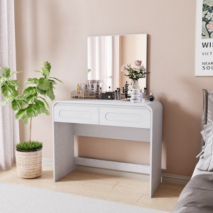 Vanity Desk, Makeup Vanity Desk with 2 Drawers Storage, Modern Makeup Vanity Dressing Table - 1 of 4