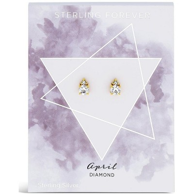 SHINE by Sterling Forever Sterling Silver Birthstone Studs