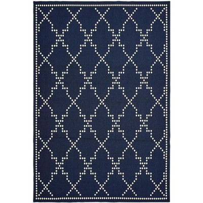 Oriental Weavers Marina 7765B Navy/ Ivory Indoor/Outdoor Area Rug - 8'6" x 13'