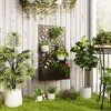 Outsunny Metal Raised Garden Bed with Trellis, Freestanding or Wall Mounted Raised Flower Bed with Privacy Panel for Garden, Patio, Balcony - 3 of 4