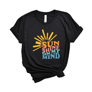 Simply Sage Market Women's Sunshine On My Mind Wavy Short Sleeve Graphic Tee - 1 of 3