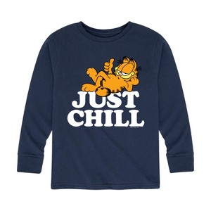 Boys' - Garfield - Just Chill Long Sleeve Graphic T-Shirt - 1 of 4