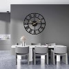 Sorbus Oversized Metal Decorative Analog Round Wall Clock - Beautifully decorate any wall space in the household - 2 of 4