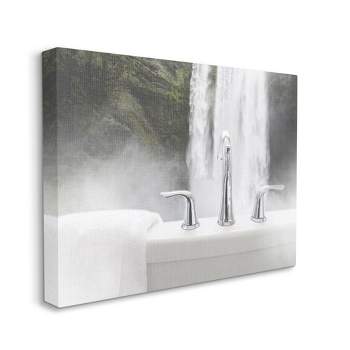 Stupell Industries Waterfall Bath Time Abstract Bathroom Photograph