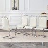 Luxury style Dining Chairs, Comfort & Stability in One, The combination of grainy fabric-like fabric and metal legs is stylish and versatile - 2 of 4