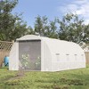 Outsunny 19' x 10' x 7' Walk-In Tunnel Greenhouse with Zippered Door & 8 Mesh Windows, Large Hot House Kit, Galvanized Steel Frame - 2 of 4