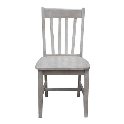 Elegant High Slat Solid Wood Cafe Chair in Rich Red