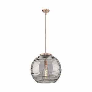 Athens Deco Swirl - 1 Light Pendant In Industrial Style-19.5 Inches Tall and 17.88 Inches Wide - 1 of 1