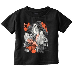 Autumn Leaves Fall Ghosts Pumpkins Toddler Baby Graphic T Shirt Brisco Brands - 1 of 4