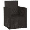 vidaXL Patio Armchair with Cushions Black Poly Rattan - 3 of 4