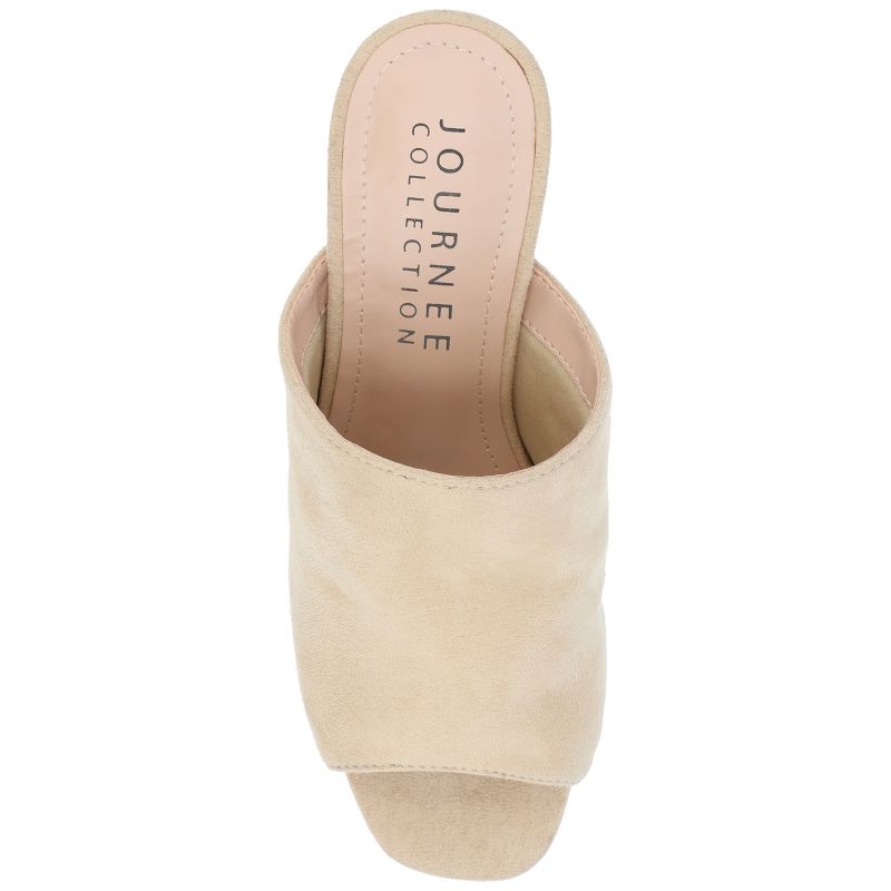 Journee Collection Womens Adelaide Peep Toe Slip On Block Heel Sandals, 5 of 11