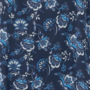 navy porcelain floral