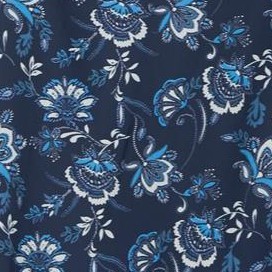 navy porcelain floral