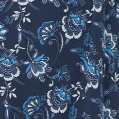 navy porcelain floral