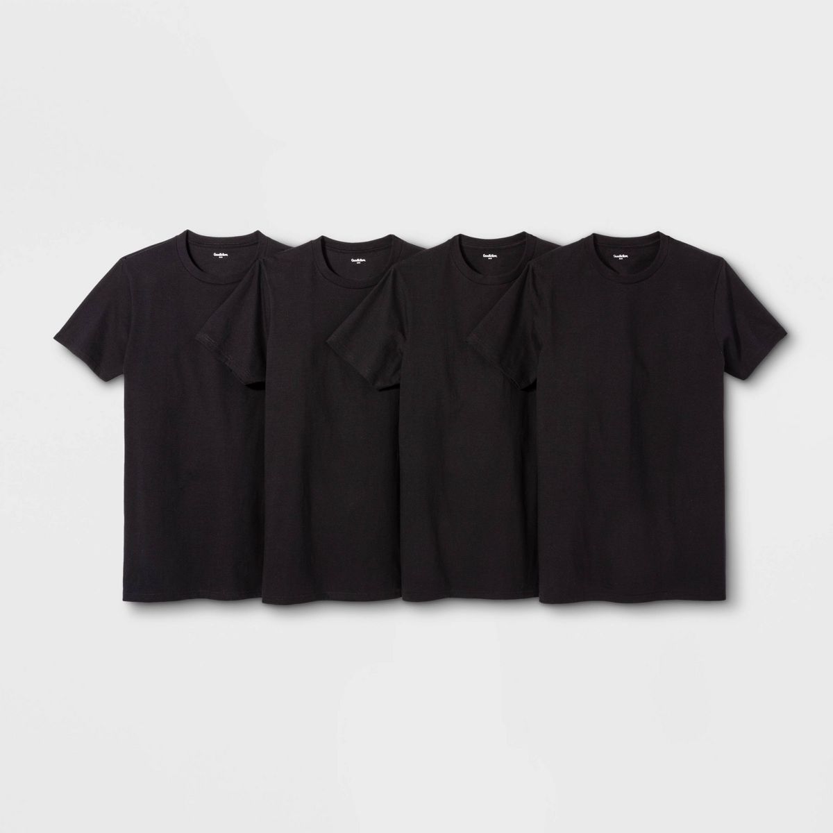 Men's Cotton T-Shirt 4pk, Black