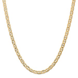Black Bow Jewelry 6.25mm 14k Yellow Gold Solid Concave Anchor Chain Necklace - 1 of 4