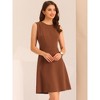 INSPIRE CHIC Women's Work Round Neck Sleeveless Fit and Flare Dresses - 2 of 4
