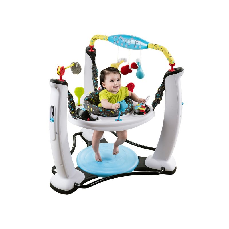 Evenflo ExerSaucer Jump and Learn Jam Session Musical Bouncer Activity Station Jumper for Infants and Babies with Over 26 Fun Activities, 1 of 8