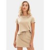 EXLURA Womens Casual Summer 2 Piece Short Skirt Sets Short Sleeve Tshirt And Tennis Skort Dressy Cotton Matching Sweatsuits - 2 of 4