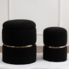 Comfortable Round Upholstered Storage Ottoman - 3 of 4