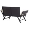 vidaXL Patio Bench with Cushions 69.3" Black Poly Rattan - 4 of 4