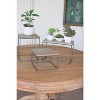 Wood and Metal Table Top Risers 10"H Gunmetal Gray Natural Decorative Transitional, Set of Three by Kalalou - 3 of 3