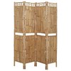 vidaxl 4-Panel Bamboo Room Divider/Privacy partition for Garden or Home Decor, Folding Screen 63" W x 70.9" H, Indoor/Outdoor use, Brown - 3 of 4