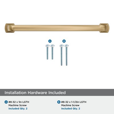 Champagne Bronze 7-9/16" Modern Industrial Cabinet Pull