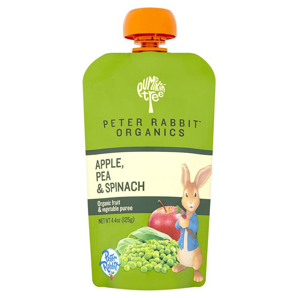 Photos - Baby Food Peter Rabbit Organics Apple Pea & Spinach  Pouch - 4.4oz