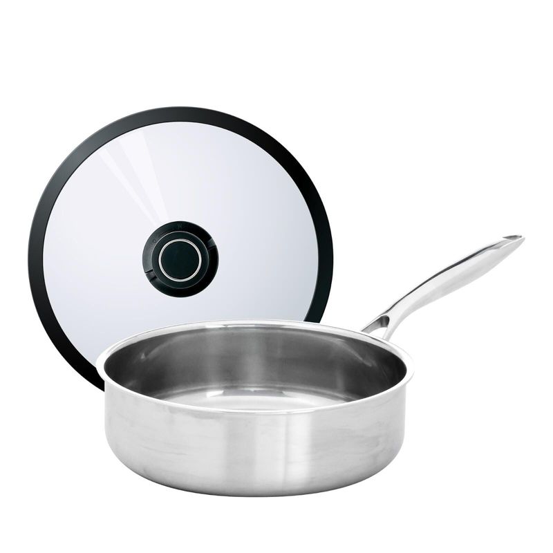 Frieling Black Cube, Saute Pan w/Lid, 9.5" dia., 3 qt., Stainless steel, 1 of 6