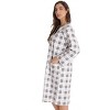Dreamcrest Womens Snap-Front House Coat Flannel Duster Nightgown with Pockets - 2 of 3