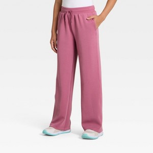 Girls' Airy Sleek Ribbed Pants - All In Motion™ - 1 of 3