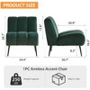 BABYYER Modern Upholstered Accent Chair, Chenille Living Room Chair with Rubber Wood Legs, Comfy Reading Chair for Bedroom and Office - 4 of 4