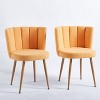 KTMBDW Dining Chairs Set of 2 Fabric Upholstered Kitchen Chairs with Padded Seat and Backrest, Solid Wood Legs for Dining Room, Restaurant - 4 of 4