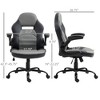 Aghana Digitals Gray PU Leather Racing Gaming Chair with Flip-up Armrests, Height Adjustment, - 3 of 4