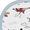 Sweet Jojo Designs Boy Baby Tummy Time Playmat Airplane Red Blue and White - 3 of 4