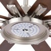 YUHAO 72 in. indoor Brushed Nickel Downrod Standard Ceiling Fan with Light, Remote Control Included and Wood Blades - 4 of 4