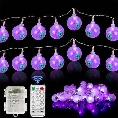 SYNCFUN Halloween Decorations Eyeball String Lights, Waterproof Decorative Lights with 8 Modes for Indoor/Outdoor Halloween Party Supplies Yard Decor