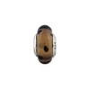 Black Bow Jewelry Brown with Black Dots Murano Glass & Sterling Silver Bead Charm, 13mm - 2 of 4