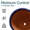 Sunnydaze Resort High-Fired Outdoor/Indoor Glazed UV- and Frost-Resistant Ceramic Planters with Drainage Holes - 2-Pack - 4 of 4