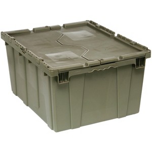 Quantum Storage Systems Heavy Duty Attached Top Container, 28"W X 20-5/8"D X 15-5/8"H Overall Size, 4.0 Cu.Ft. Volume, Recessed - 1 of 2