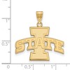Black Bow Jewelry 14k Yellow Gold Plated Sterling Silver Iowa State Cyclones NCAA Large Pendant - 2 of 3