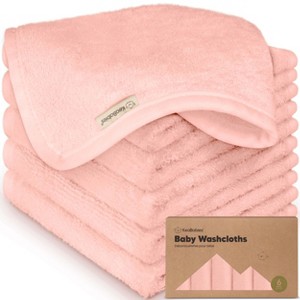 6pk Deluxe Baby Washcloths, Organic and Soft Baby Wash Cloth, Baby Bath Towel, Face Cloths - 1 of 4