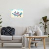 Stupell Industries Pink Flamingos Lounging Beach Chairs Tropical Scene Wall Plaque Art - 2 of 4