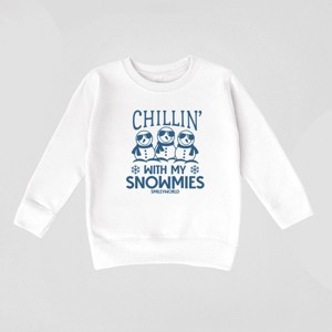 SmileyWorld Chillin' With My Snowmies - Toddler Graphic Sweatshirt and Youth Graphic Sweatshirt - 1 of 3