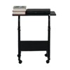 FCH Black Melamine-coated Particle Board 60cm Computer Desk with Baffle Adjustable Height and Movable - 3 of 4